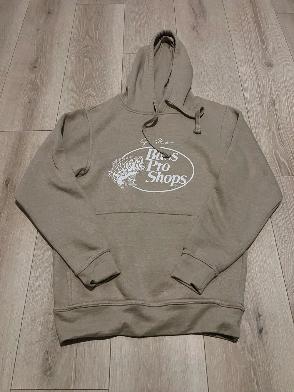 Bass Pro Shops Hooded Pullover Sweatshirt in Olive Drab with White Logo